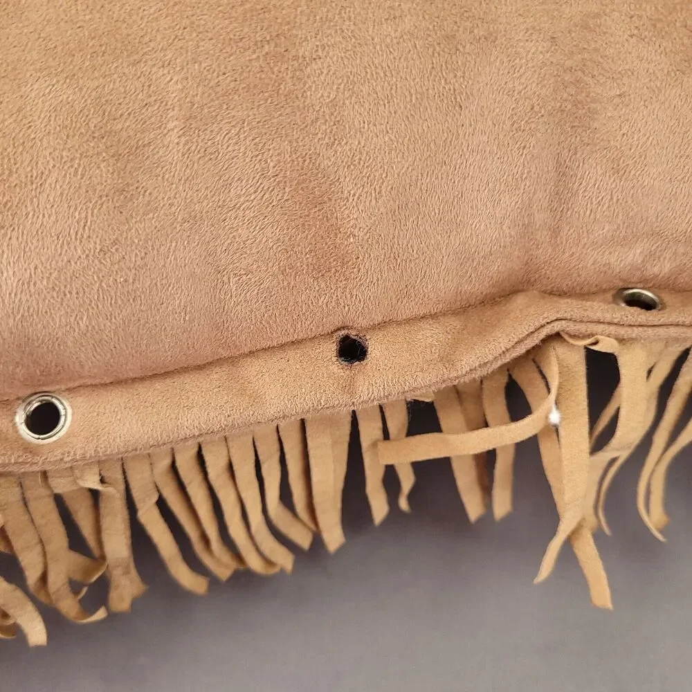 Faux Suede Throw Pillow Western Pillow 17